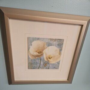poppies on paisley framed print by Albena Hristova approx 13x13